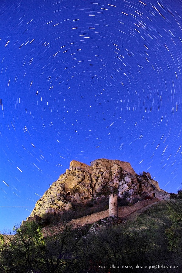 Star trails in the night