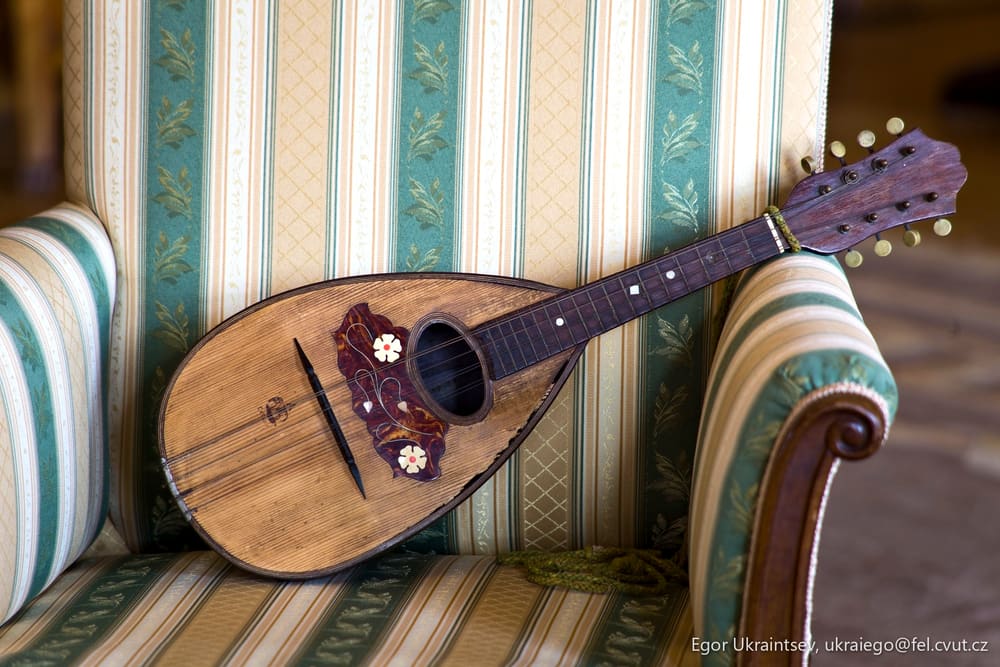 Guitar on a chair