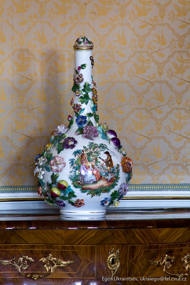 Vase on top of a dresser