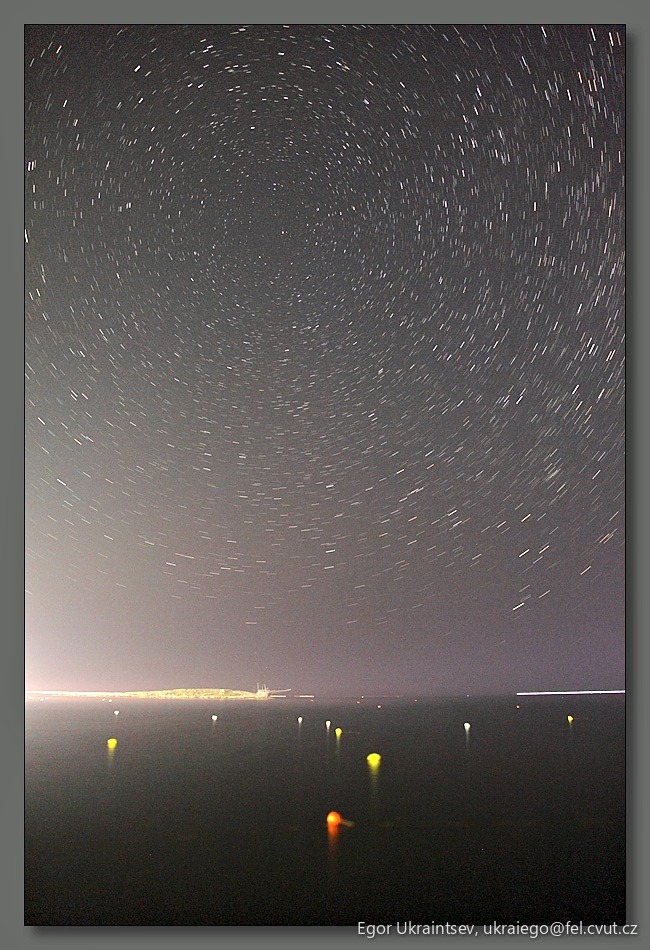 Star trails in the night