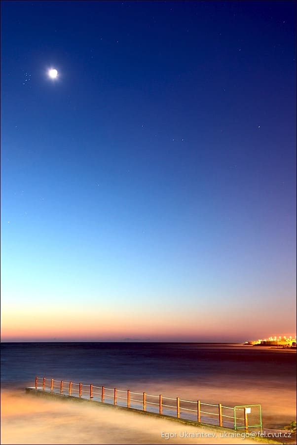 Moon and venus