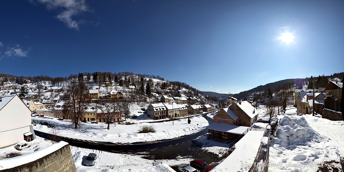 Snow covered village