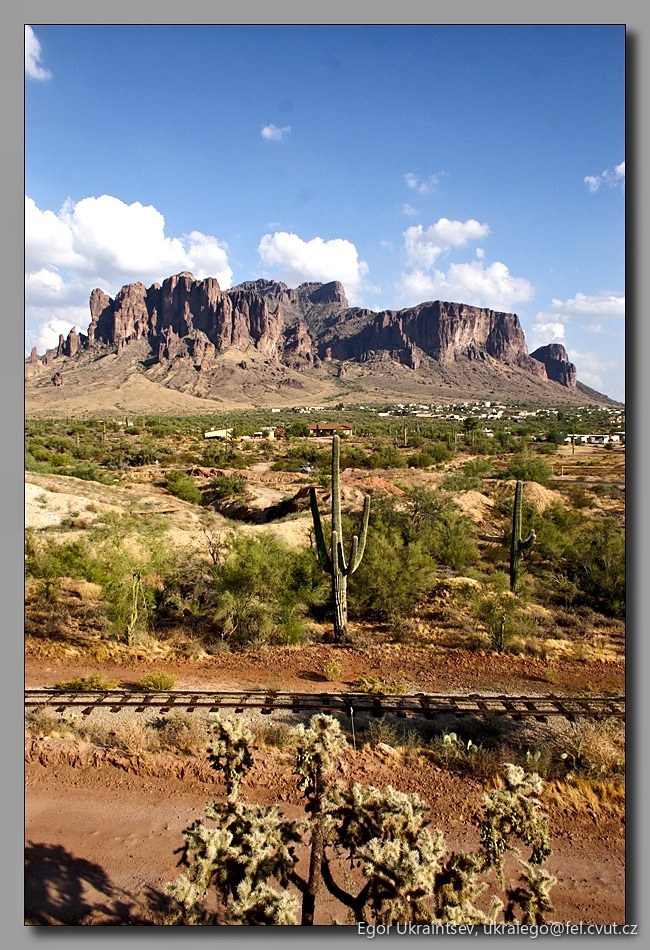 Desert landscape with mountains
