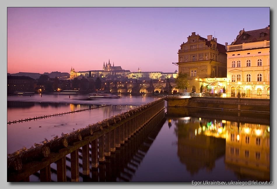Prague at night