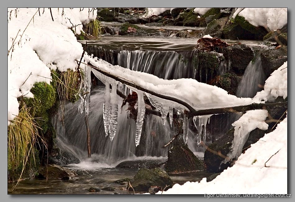 Frozen waterfall