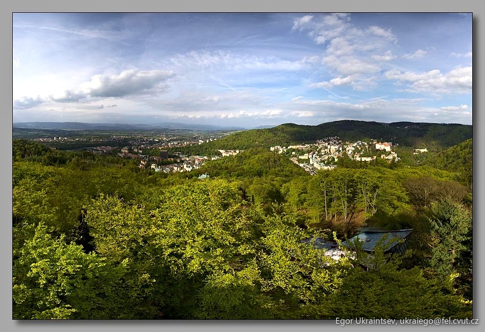 View from the top of a hill