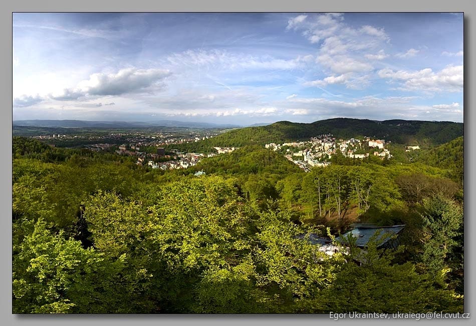 View from the top of a hill