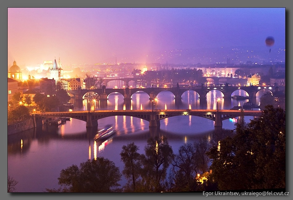 Prague at night