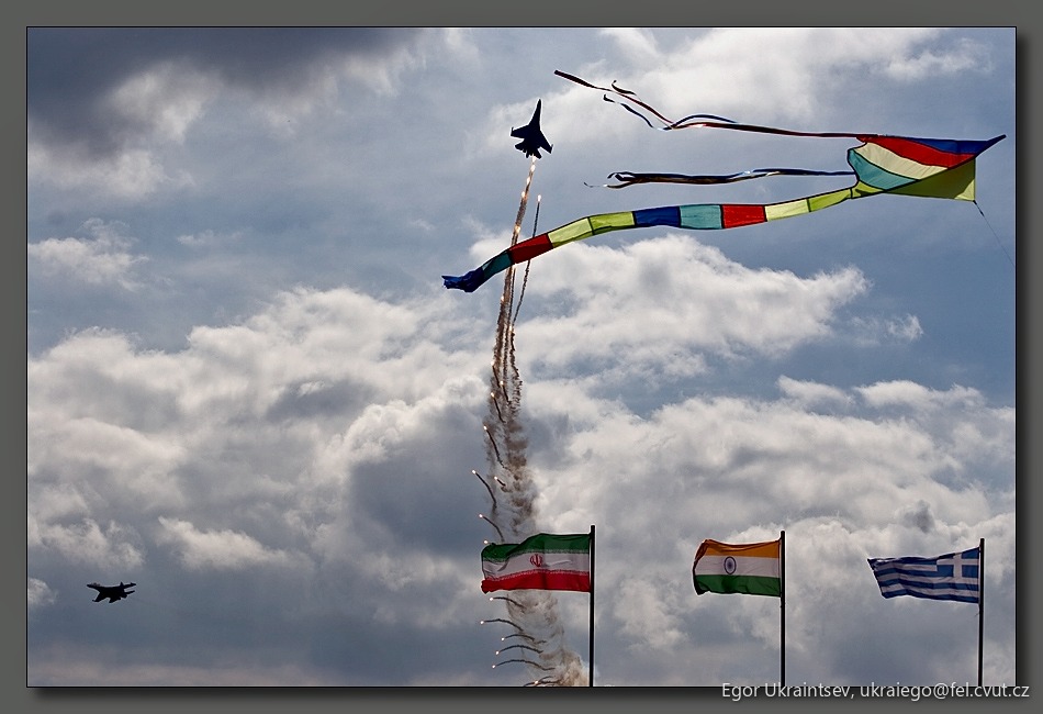 Kites flying in the sky