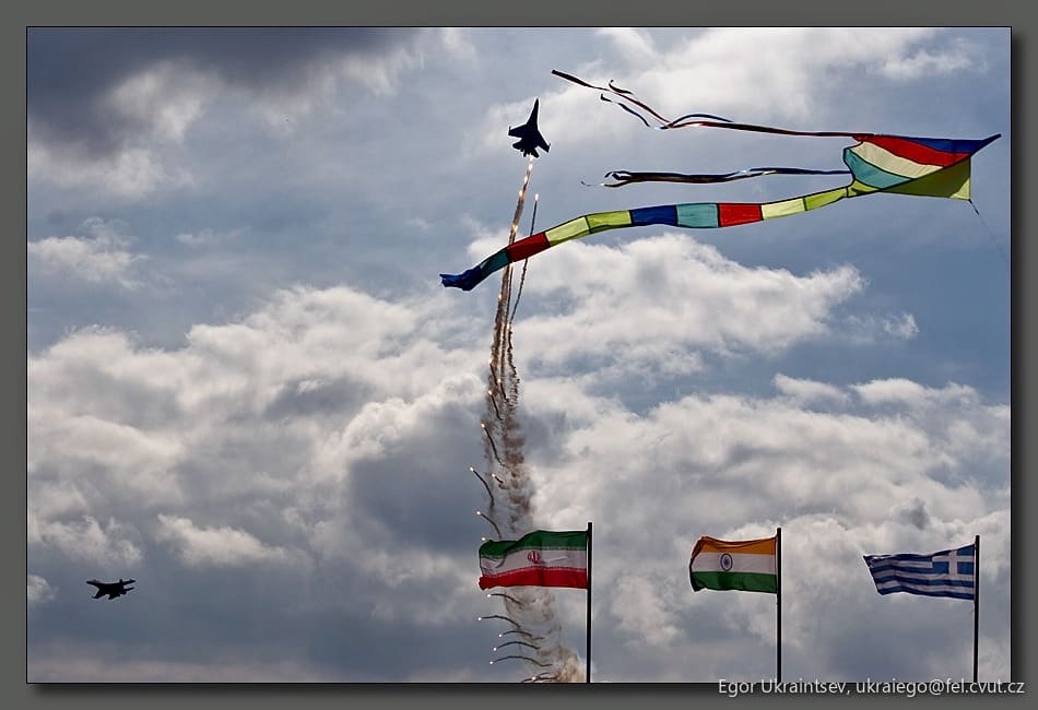 Kites flying in the sky