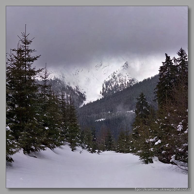Snow covered mountain