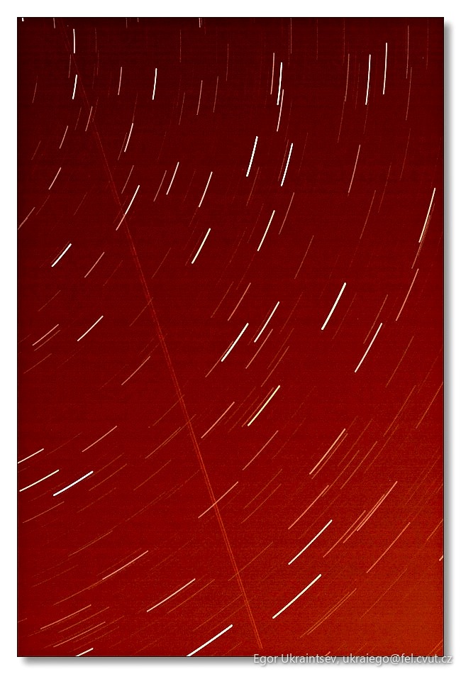Star trails in the night