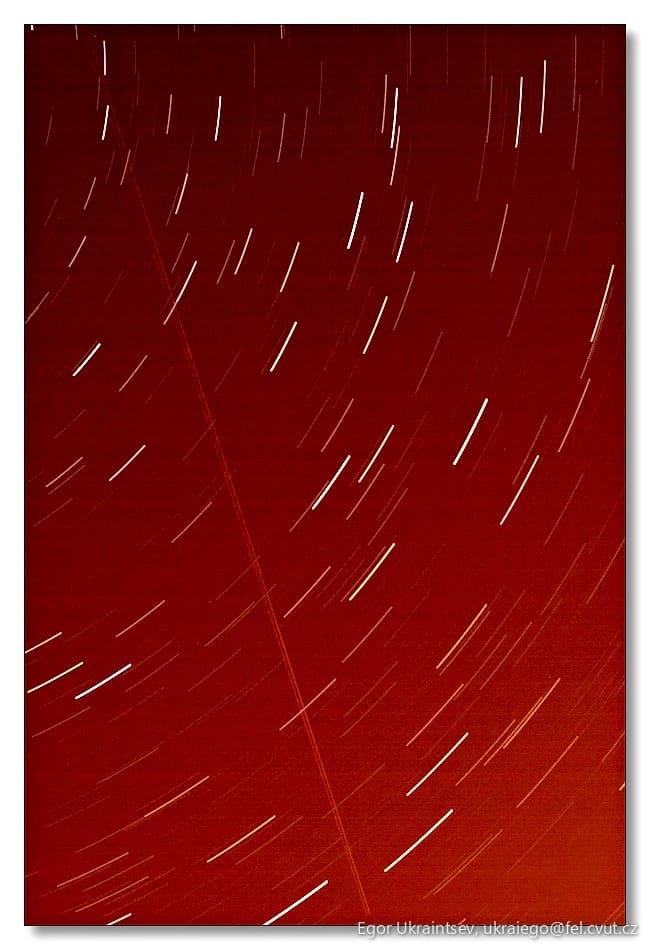 Star trails in the night