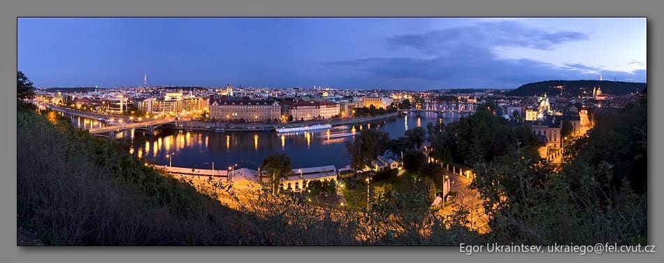 City of prague at night