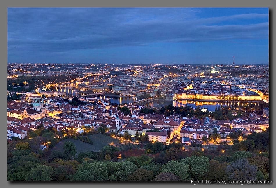 Prague at night