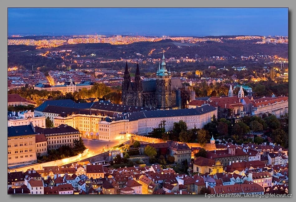 Prague at night