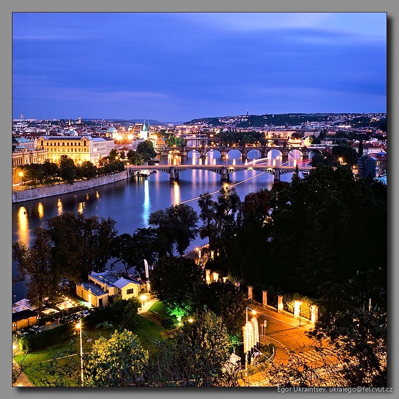 Prague at night