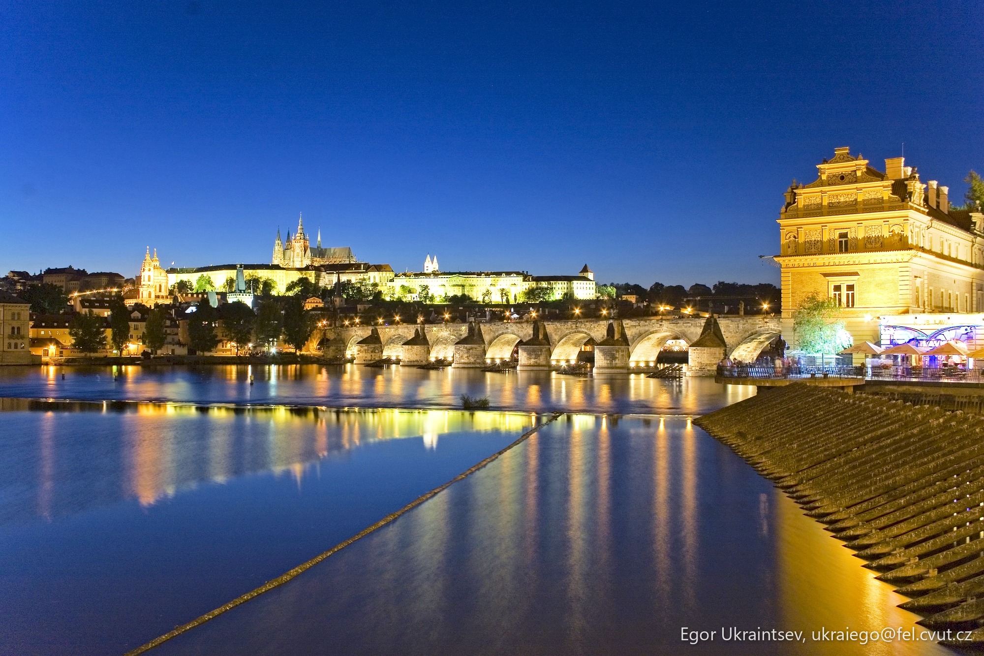 Prague at night