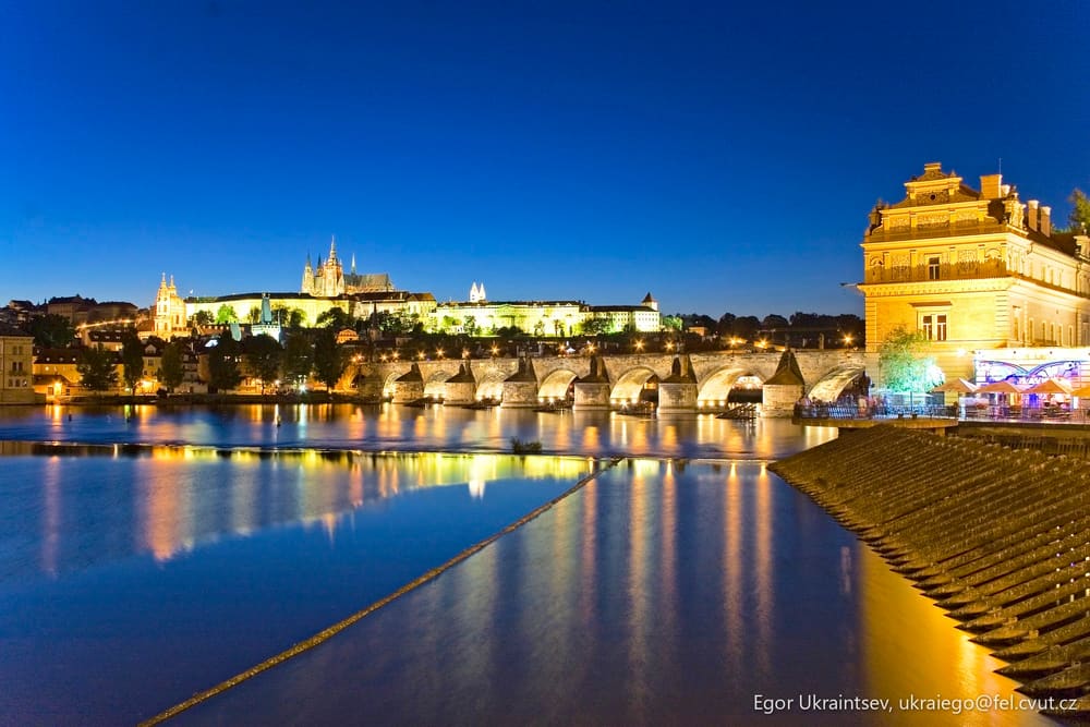 Prague at night