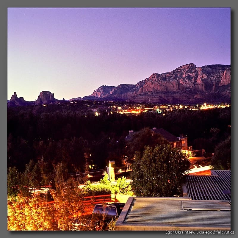 City of sedona at night