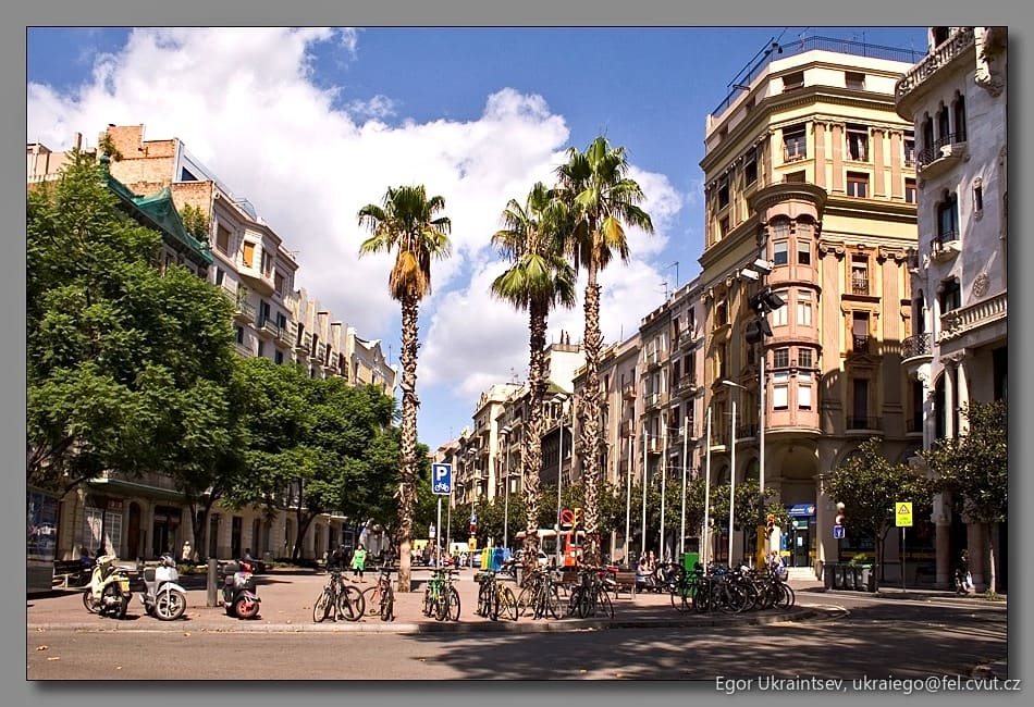 Street in barcelona spain