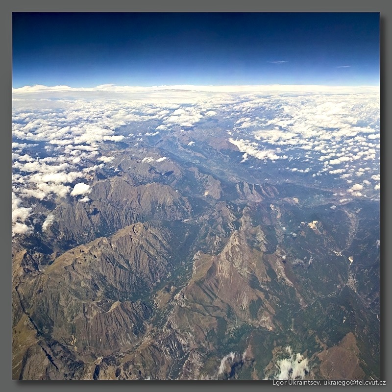 Mountains and clouds