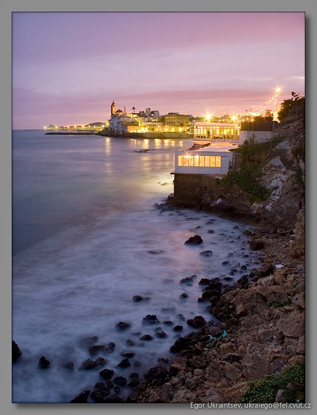Coast at night