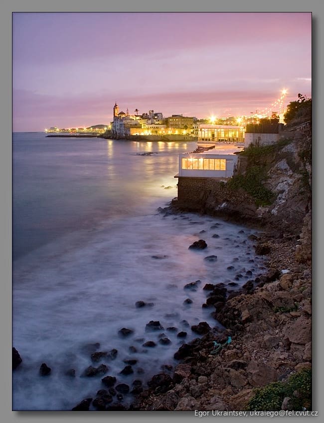 Coast at night