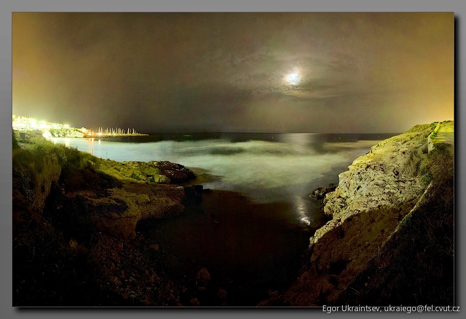 Moon over the sea