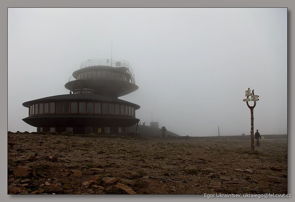 Lighthouse on a foggy day