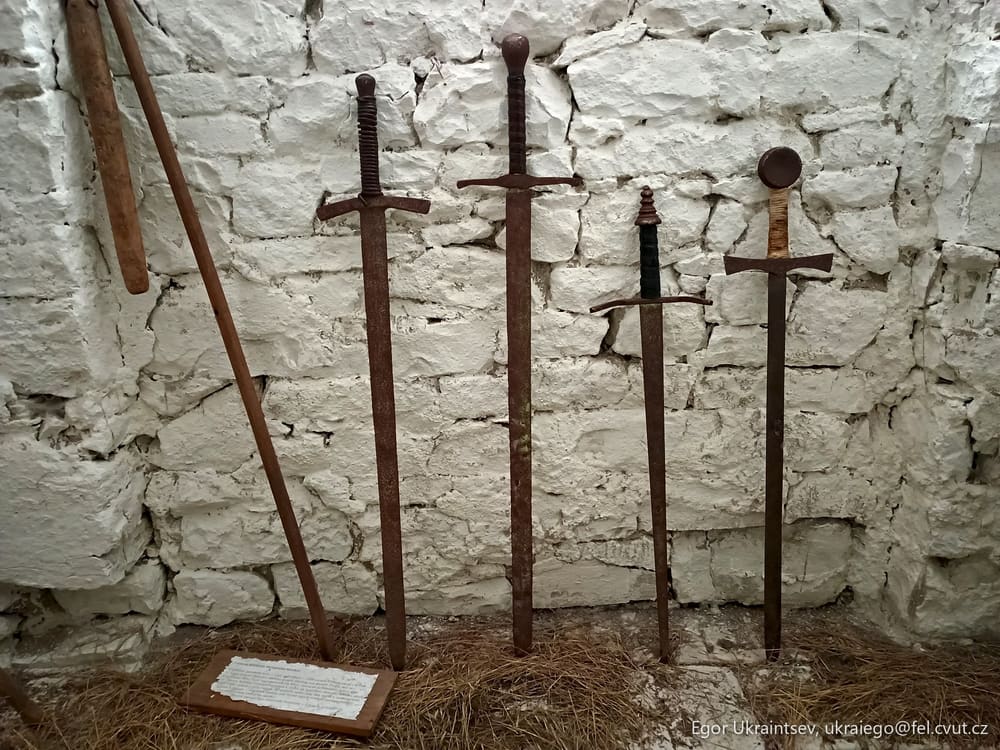 Collection of medieval weapons