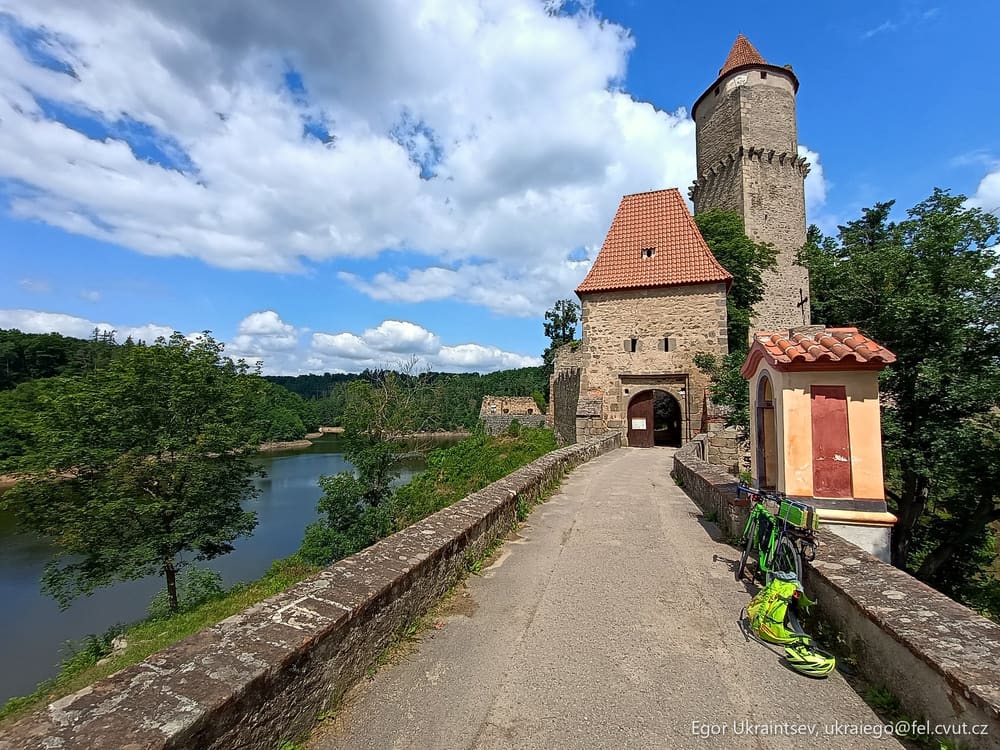 Old castle with a river