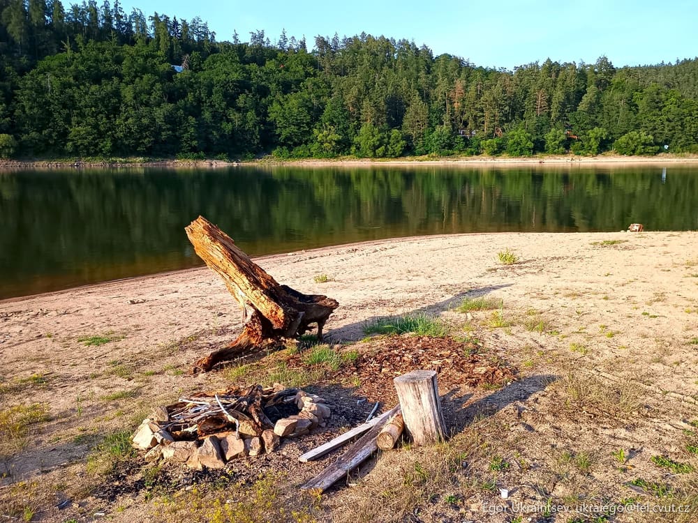 Campfire on the shore