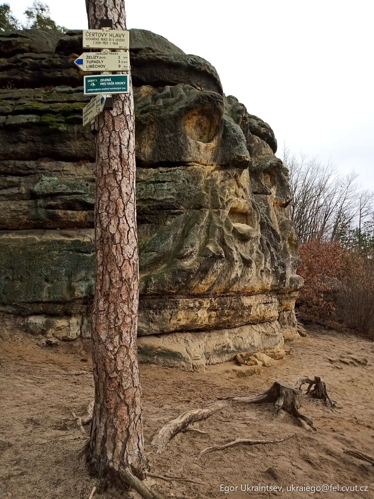 Sign on a rock