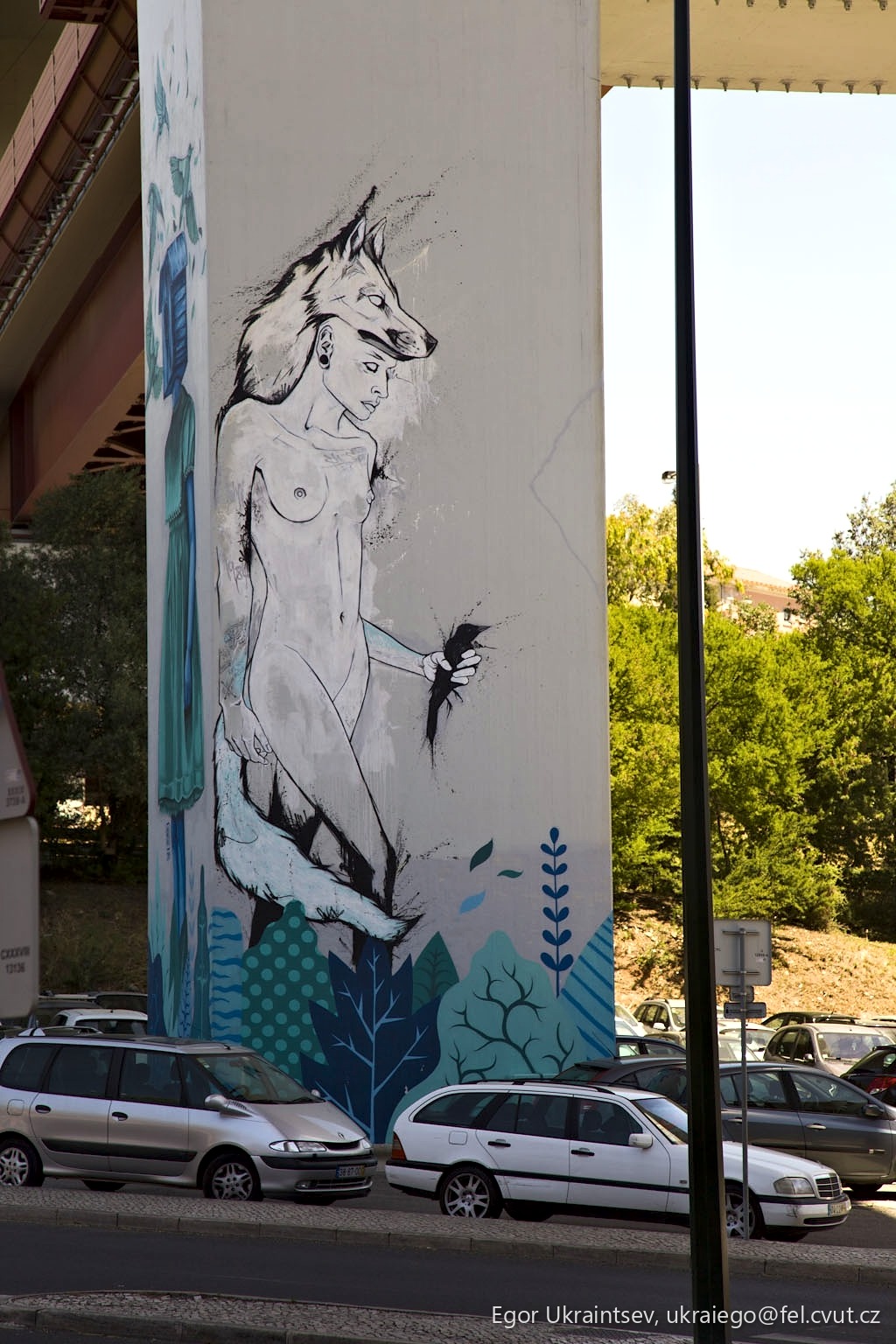Mural on the side of a building