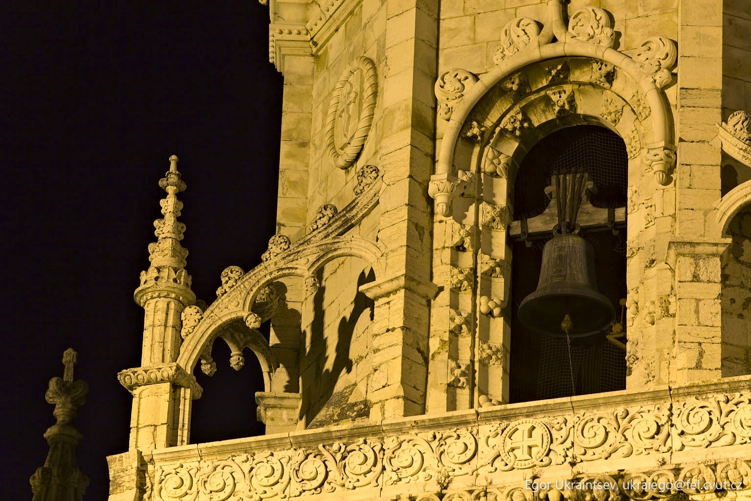 Clock tower at night