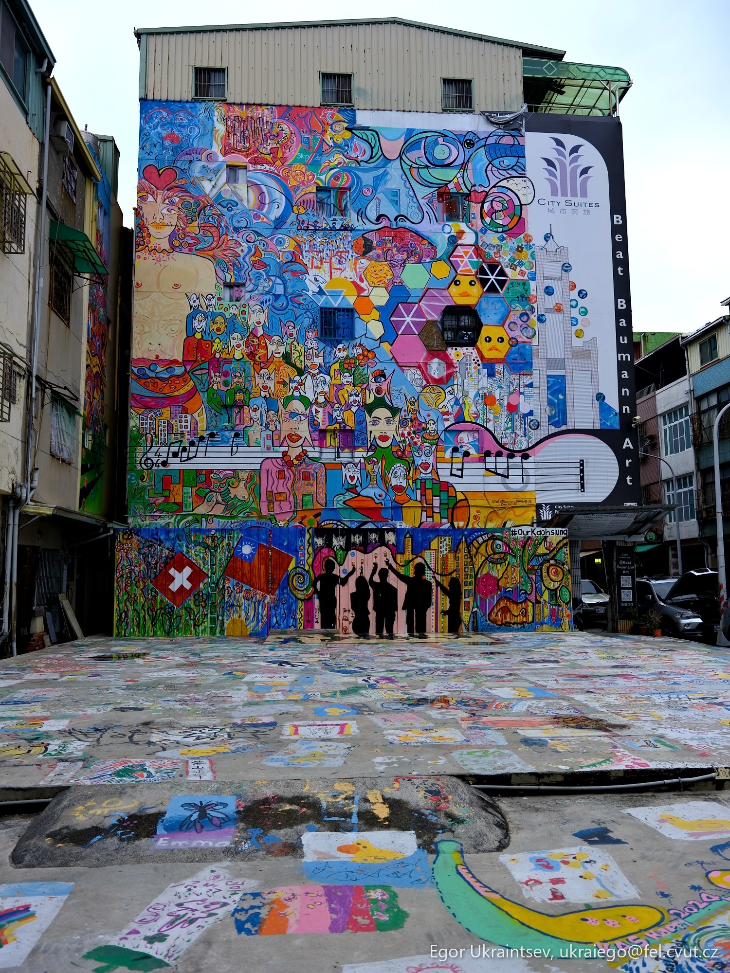 Mural on the side of a building