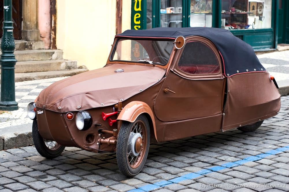 Old car parked