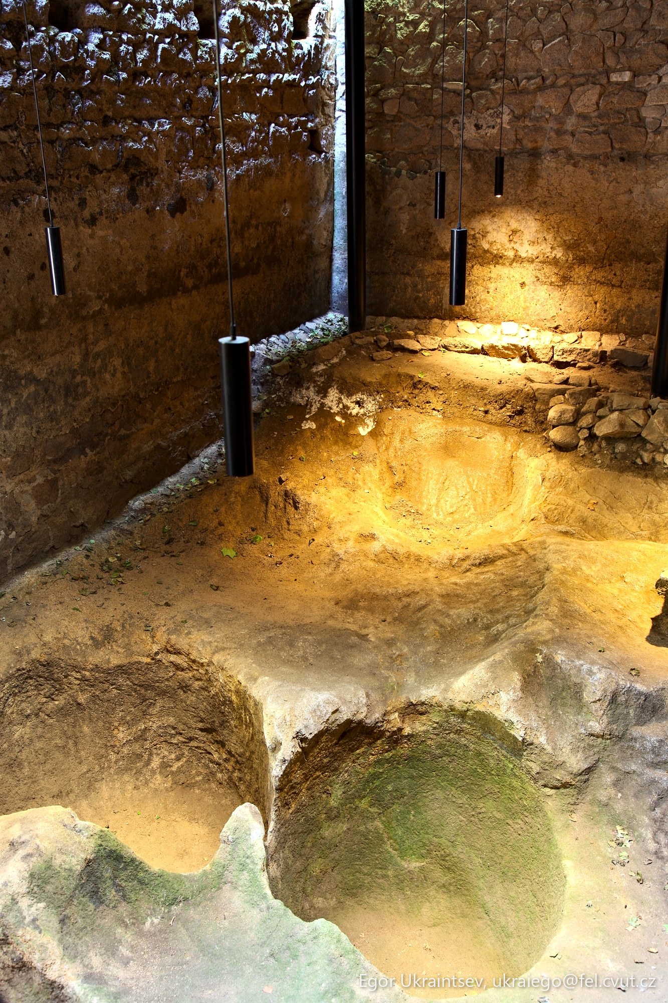 Well in a stone building