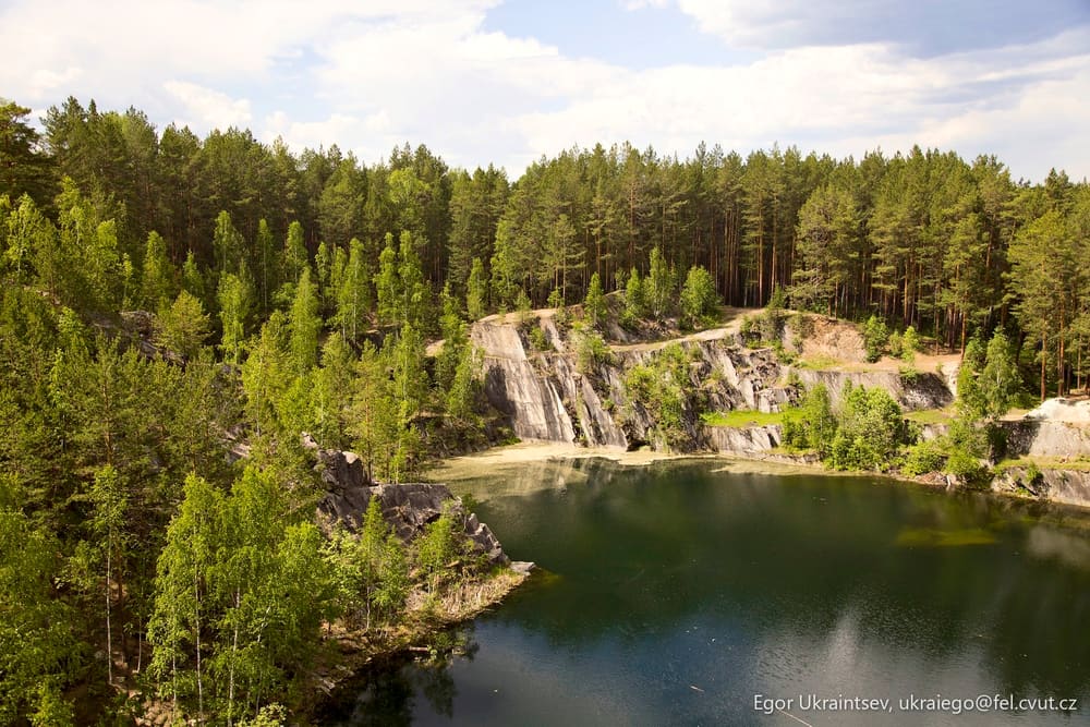 Lake surrounded by trees