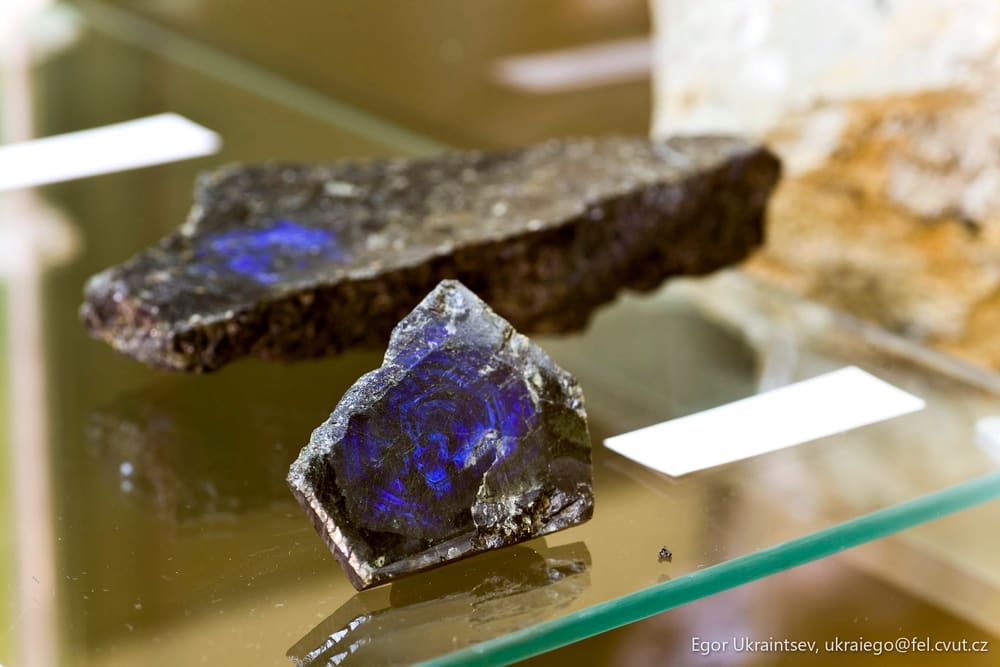 Piece of blue glass