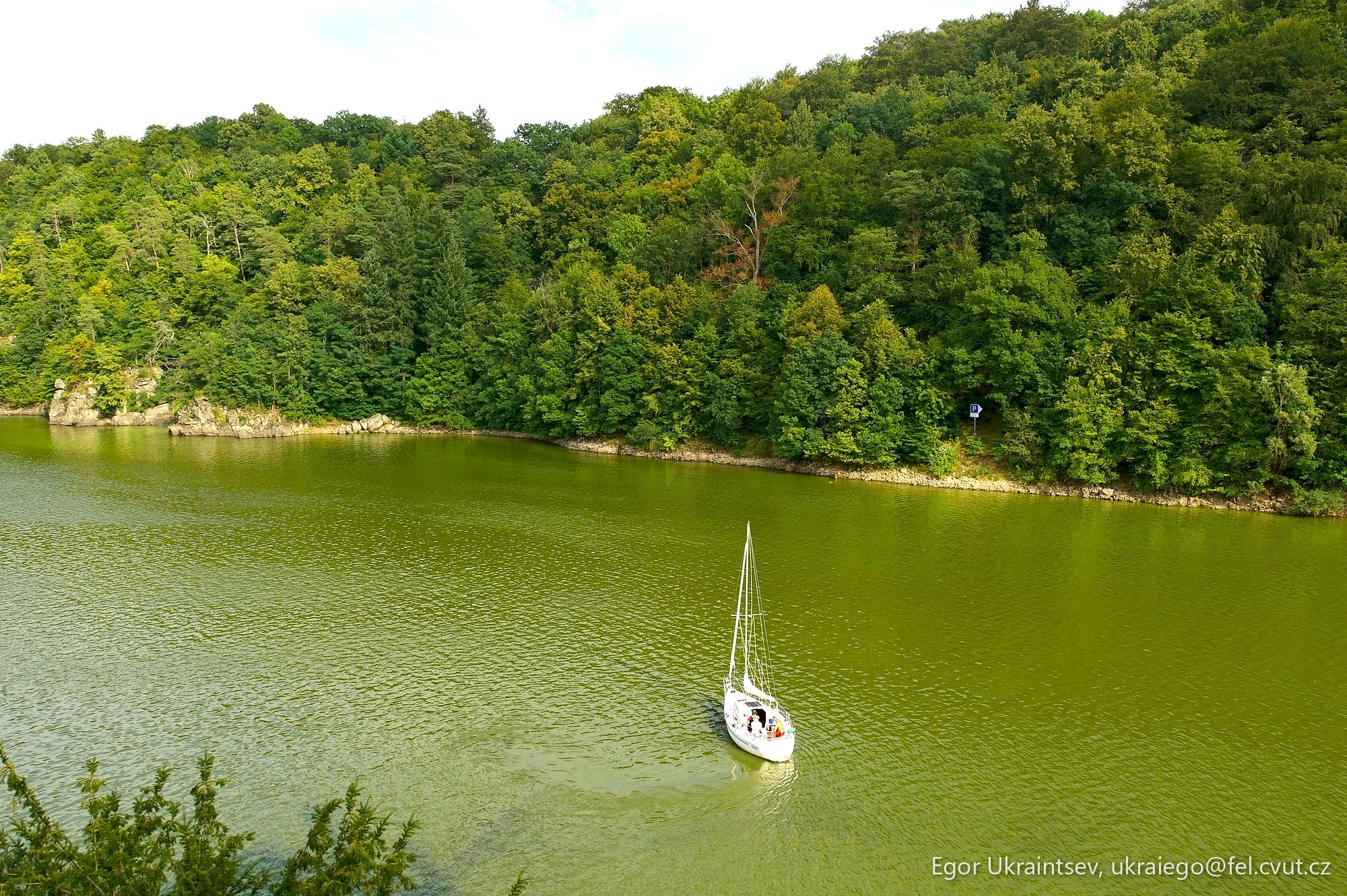 Sailboat on a lake
