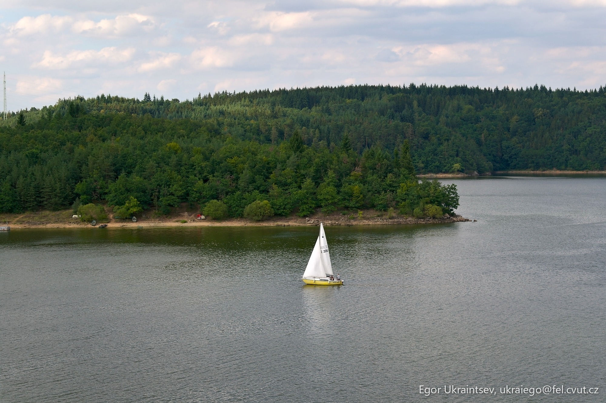Sailboat on a lake