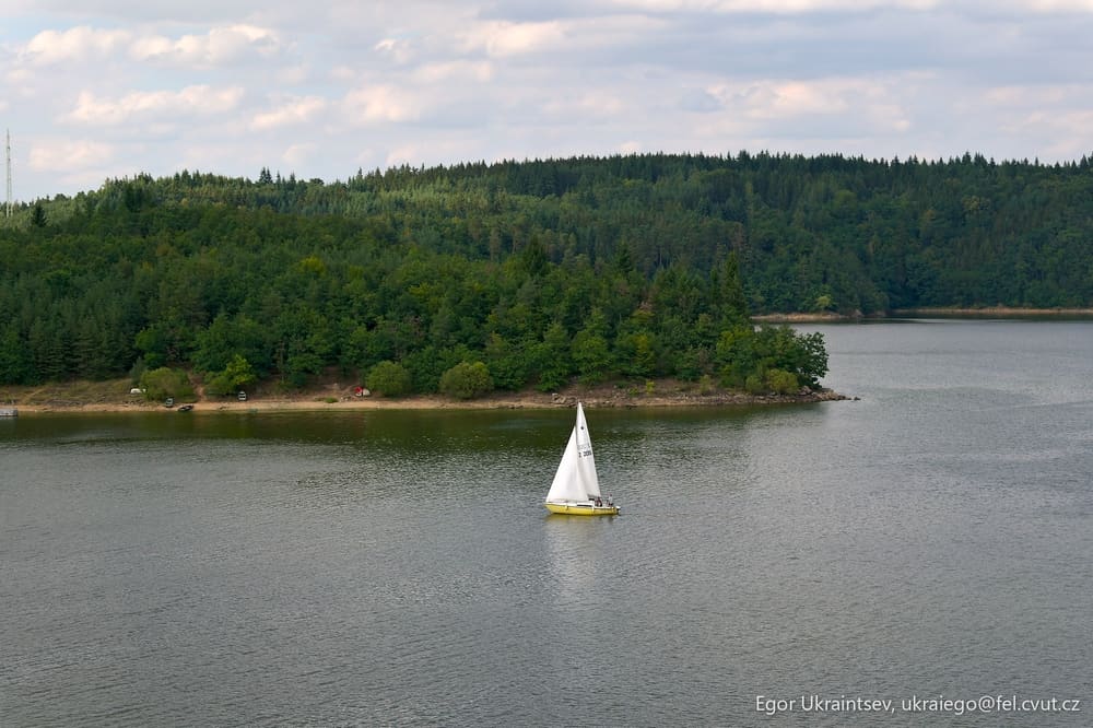 Sailboat on a lake