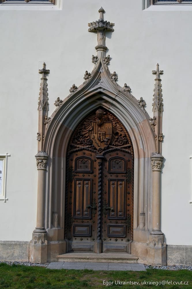 Old wooden door