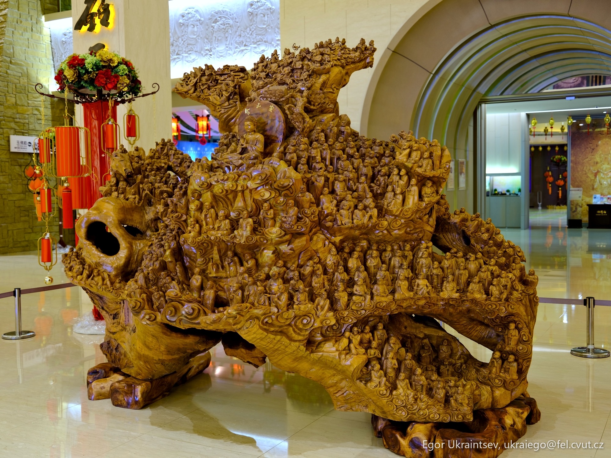 Sculpture in a building