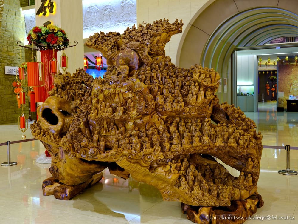 Sculpture in a building