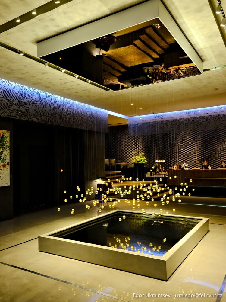 Room with candles and lights