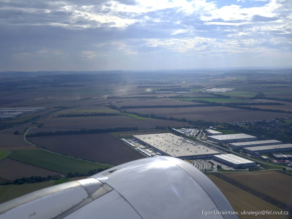 View from an airplane