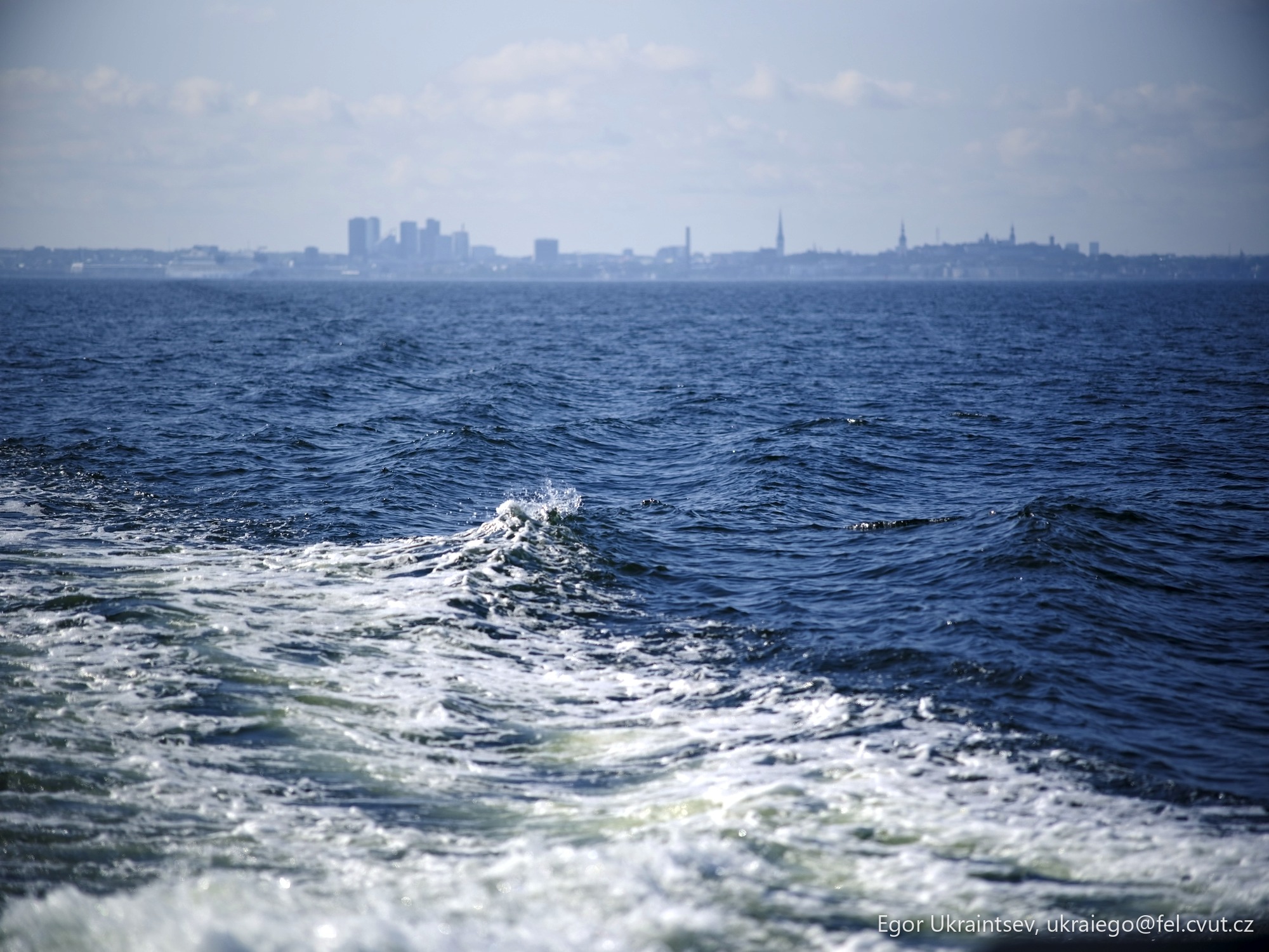 Ocean with a city